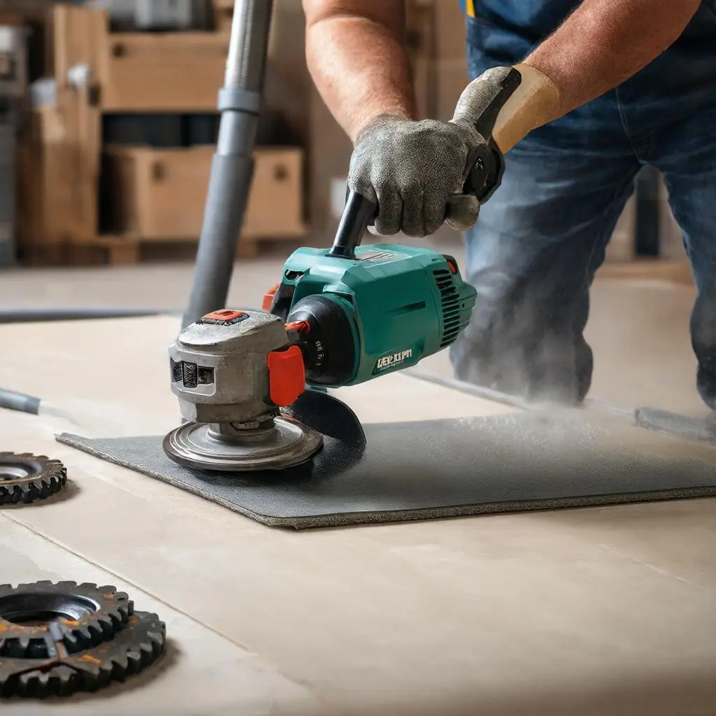 Schleifscheibe in benutzung