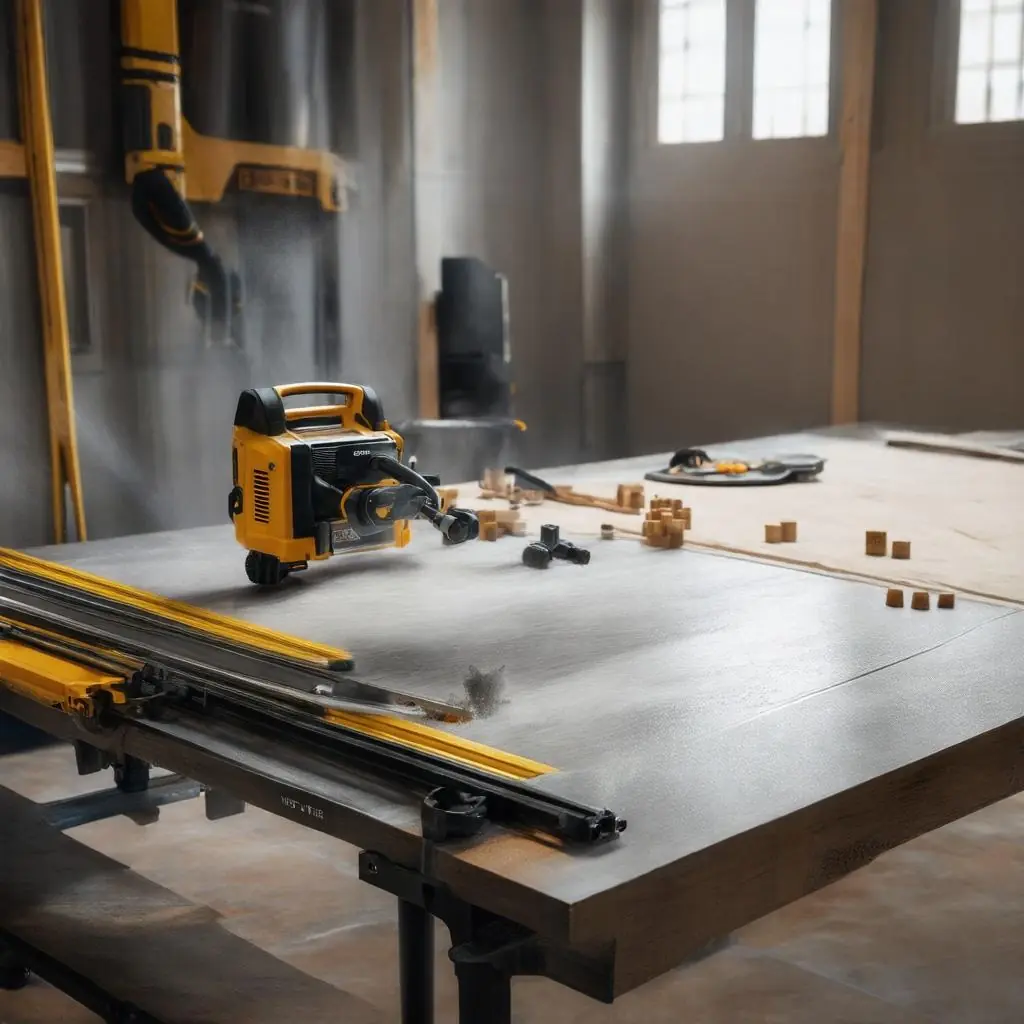 eine festgespannte Fliese