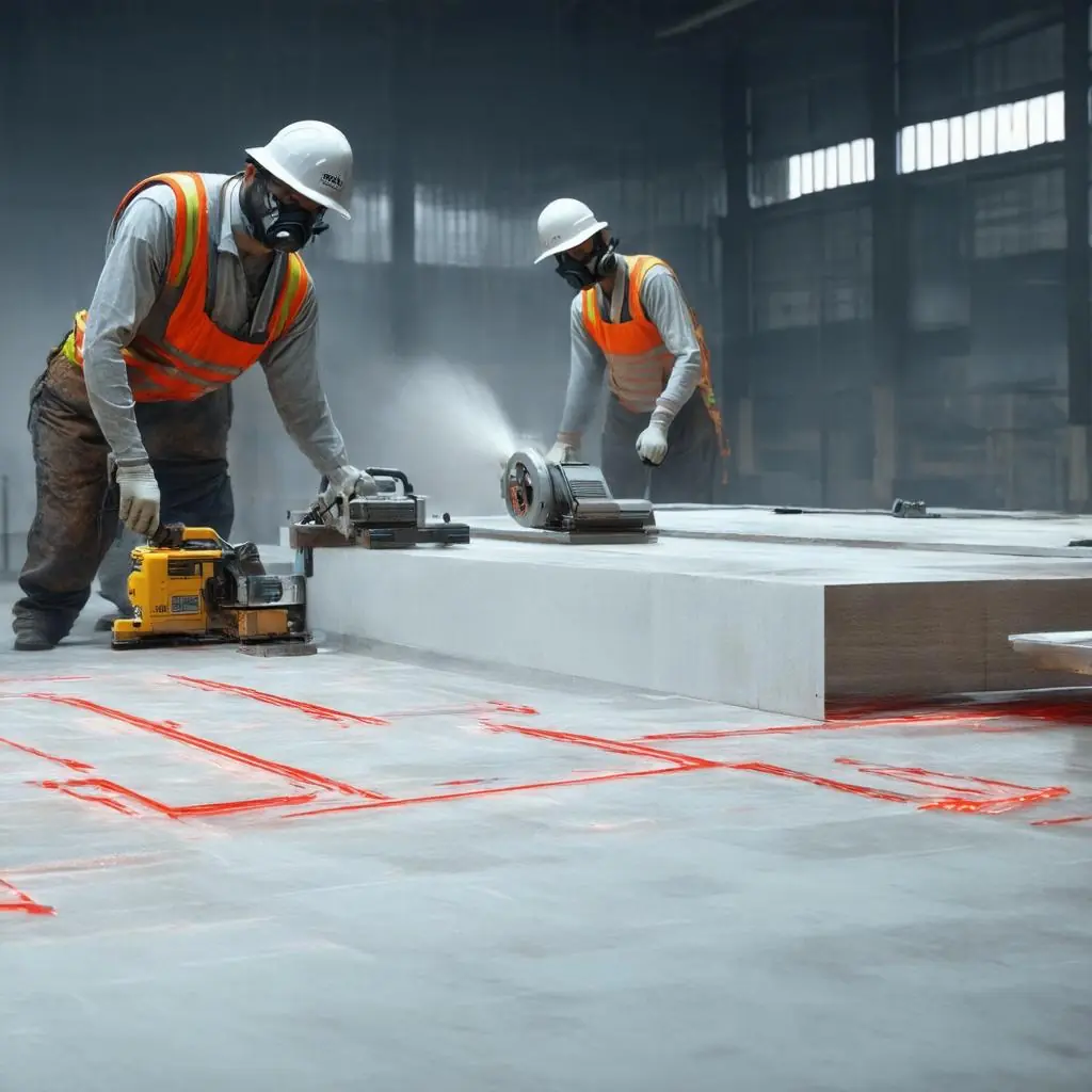 Bearbeiten eines Großformates mit Werkzeugen