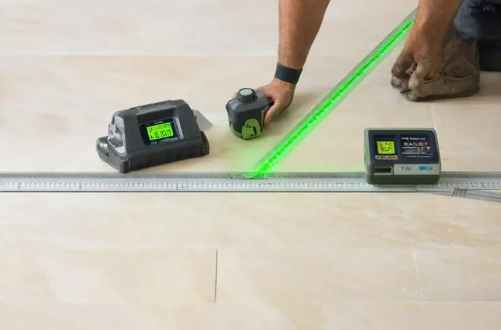 Präzise messen im Fliesenhandwerk: Linienlaser, Wasserwaage und Feuchtemessgerät richtig einsetzen